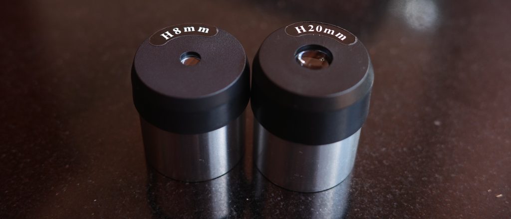 two Huygens eyepieces