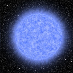 Zeta Puppis, a blue star