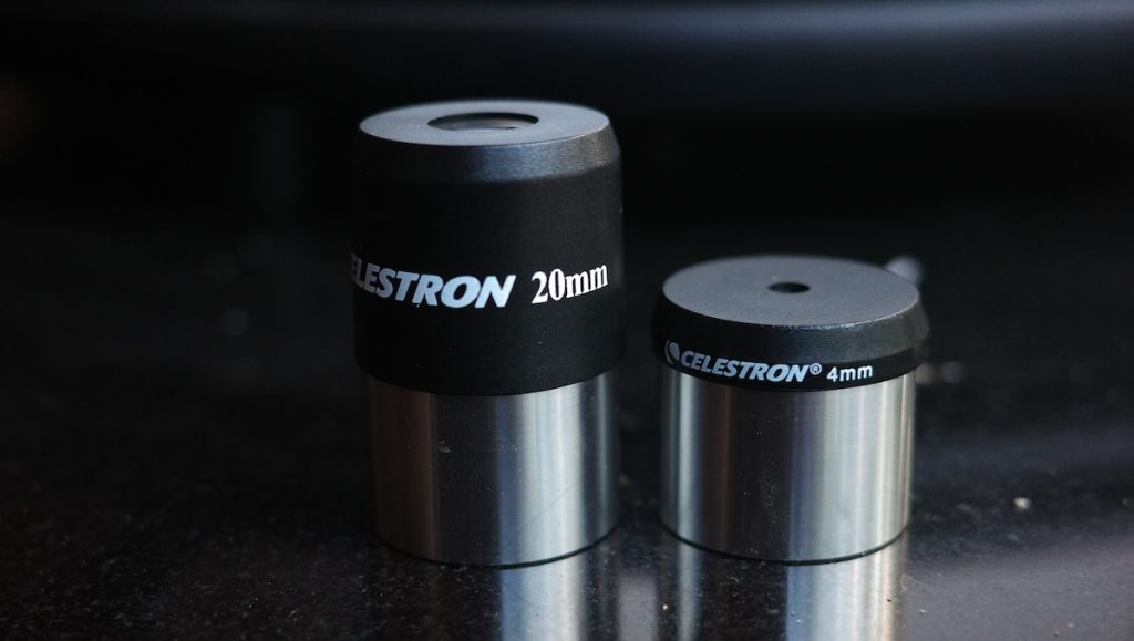 20mm and 4mm eyepieces