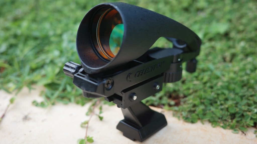 Celestron’s “StarPointer Pro” red dot finder.