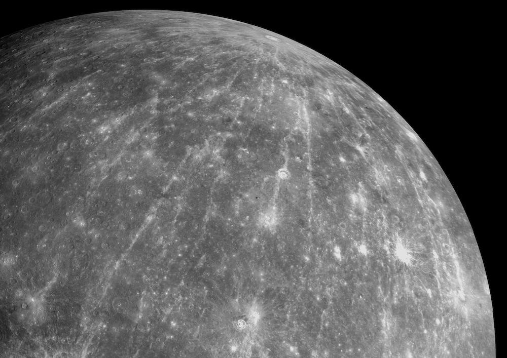Impact crater Hokusai in mercury