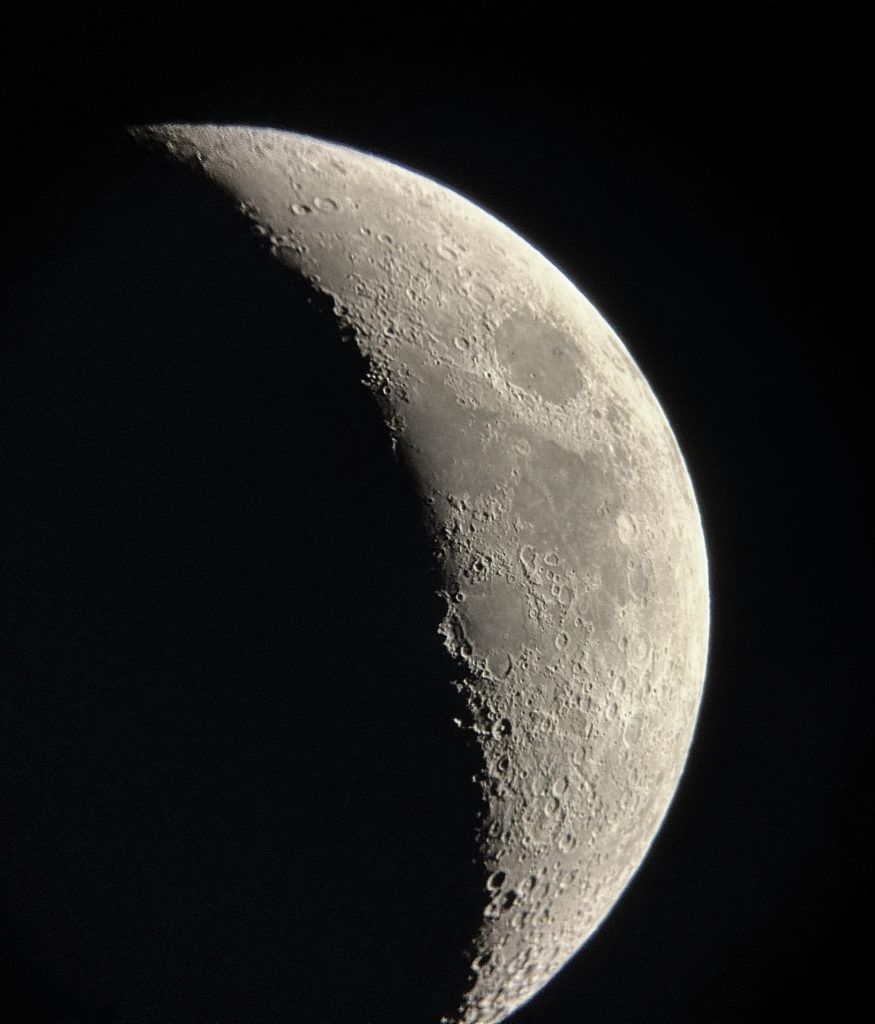 Moon image taken using Mak70 by Zane Landers