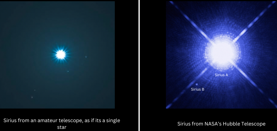 Sirius as an example of binary star system