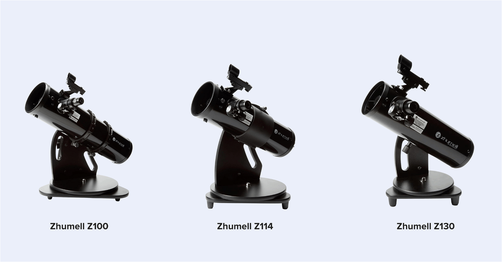 Zhumell Z series tabletops (Z100, Z114, Z130)
